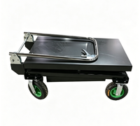 Plateforme élévatrice à ciseaux semi-électrique à poussée manuelle, chariot de levage hydraulique stable avec système de protection contre les surcharges