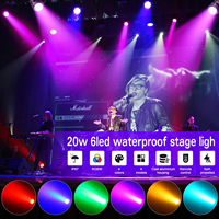 U'King 6X3W Rgb 3In1 Led Ip67 Extérieur Étanche Par Lumières Pour Dj Disco Ktv Club Band Stage Shows Par Lights