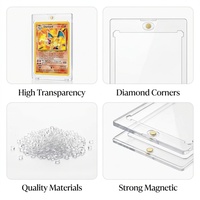 Vente en gros de porte-cartes magnétiques ultra-transparents 35PT One Touch pour cartes sportives, protection UV, étuis pour cartes à collectionner 55PT 75PT 100PT