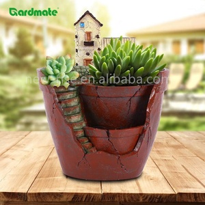 GARDMATE Pot de fleurs suspendu en polyrésine écologique et durable pour plantes succulentes, idéal pour la décoration de <span class=keywords><strong>balcon</strong></span> et de jardin féerique <span class=keywords><strong>DIY</strong></span> - Product Image 4