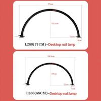Lampe à LED pour ongles Full Diamond 30 pouces, lampes de table, éclairage de salon de beauté, lampes à anneau arqué de bureau, lampe demi-lune pour manucure