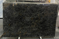 Prix ​​bas, dalle de granit argenté Kozmus, granit noir métallique pour décoration intérieure