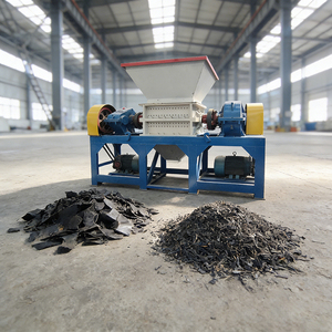 Büyük Metal Çift Şaftlı Hurda Lastik Parçalayıcı Kauçuk Kırma Ekipmanı-Lastik Geri Dönüşüm Makinesi Yüksek 22kW Motorlu M-800 380/240V - Product Image 1