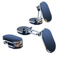 Support de téléphone magnétique réglable, portable, adhésif, pliable, multifonctionnel pour tableau de bord de voiture, compatible avec tous les téléphones, en alliage