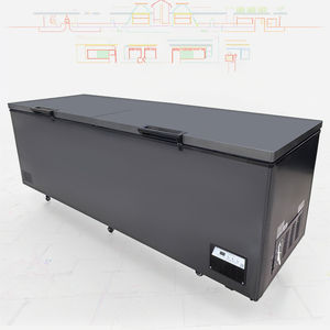 Congélateur horizontal à double porte commercial, grande capacité, alimentation électrique, pour usage domestique et hôtelier - Product Image 2