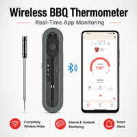 Termometer Daging Pintar Bluetooth Digital Nirkabel untuk BBQ dan Memasak dengan Kontrol Aplikasi untuk Dapur Luar Ruangan