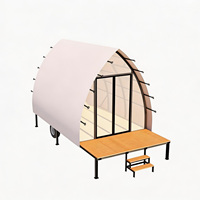 Tente Safari 3x3m, une chambre, 2 personnes, toile Oxford imperméable, matériaux PVC/PVDF, ouverture rapide quatre saisons, portable, UV50+