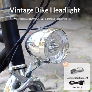 <span class=keywords><strong>Phare</strong></span> avant de vélo VTT à piles, style rétro, pour longues distances, équipement de cyclisme - Product Image 2
