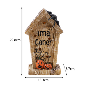 Décoration d'Halloween Fournitures Nouvel ornement d'Halloween tombston statue crâne humain figurine Home Desktop Halloween décoration - Product Image 4