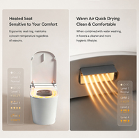 WC intelligent certifié MWD CUPC ETL, sans limite de pression d'eau, chasse d'eau par pied, bidet intelligent 12 pouces à encastrer, conforme ADA