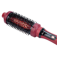 Fer à boucler infrarouge 1,5/1,75 pouces, brosse thermique, écran LCD, double PTC, chauffage rapide, 4 températures, tous types de cheveux, usage domestique