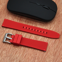 Bracelet de montre sport en silicone de haute qualité 18/19/20/21/22/24 mm, bracelet de montre en caoutchouc FKM de luxe avec logo gravé personnalisé