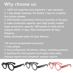 El más nuevo pequeño marco redondo moda hecho a mano acetato gafas hombres mujeres Anti luz azul gafas marco óptico - Product Image 5