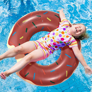 Flotador Inflable en Forma de Donut para Niños, 60 cm, Redondo, con Diseño de Chispas Coloridas, Juguete Acuático - Product Image 1