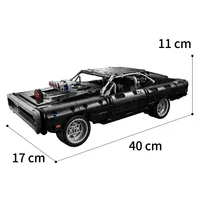 1:13 échelle technique Dodge chargeur voiture de course bloc de construction modèle Moc 42111 rapide furieux jouet garçons 1077 pièces en plastique brique cadeau