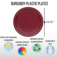 Vaisselle incassable, assiettes rondes en plastique PS de couleur unie pour les fêtes et les banquets