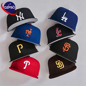 QZFSO Custom Logo 3d Embroidery Snapback Caps Wholesale Flat Brim Sporty Dobby Style Gorra De Beisbol Para Hombres Baseball <b>Hat</b> - Product Image 1