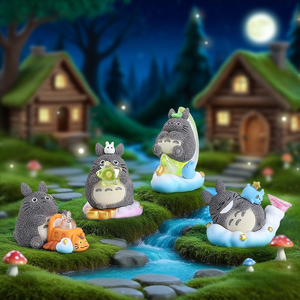 Hayao <span class=keywords><strong>Miyazaki</strong></span> - Chemin de Campagne Apaisant - Totoro Invisible - Boîte Mystère - Ensemble Complet de 6 Pièces - Figurines d'Ornement de Bureau Anime - Collection Cadeau - Product Image 3