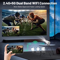 Projecteur portable HY300 avec système Android 11, prix d'usine OEM, 720P, 120 ANSI Lumens, 1 Go, 8 Go, WiFi 6, BT 5.0, HD 1080P, 4K, Home Cinéma
