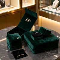Boîtes à bijoux de luxe exclusives haut de gamme personnalisées avec logo en relief quadricolore pour colliers, boucles d'oreilles, montres et pendentifs