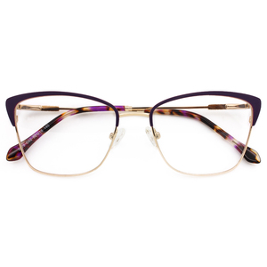 <span class=keywords><strong>Occhiali</strong></span> da Vista Cat Eye Personalizzabili con Montatura in Metallo Colorato e Acciaio Inossidabile per Donne - Product Image 2