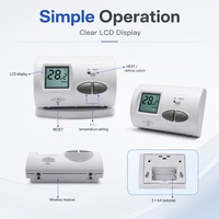 Thermostat de chaudière RF sans fil, thermostat d'ambiance LCD, contrôleur de température pour chauffage au sol par eau