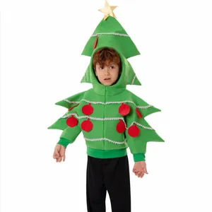 圣诞树服装儿童外套派对假日学校表演服装