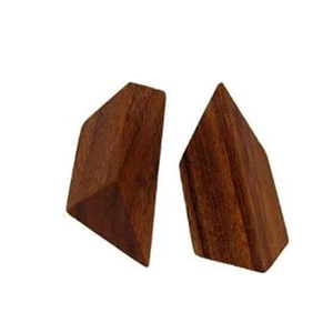 Gỗ Câu Đố kim tự tháp 2 cái Montessori hỗ trợ giảng dạy Chất liệu chưa hoàn thành thủ công bằng gỗ Kim tự tháp khối xây dựng - Product Image 3