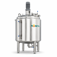 Réservoir de stockage de qualité pharmaceutique NOBETH SS316L pour eau WFI, liquide stérile et système de processus propre GMP, réservoir en acier inoxydable