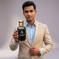 Huile Essentielle d'Oud Pure 100% Pure, Distillée à la Vapeur, Fabriquée en Inde, Parfum Boisé pour Tous Types de Peau