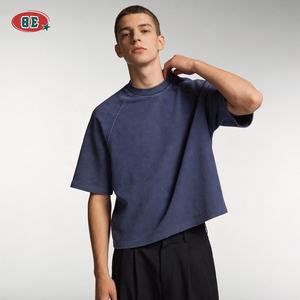 T-shirts à manches courtes en tissu gaufré pour hommes, personnalisables avec logo brodé ou impression numérique, grandes tailles, coupe ample de qualité supérieure - Product Image 1