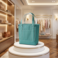 Sac fourre-tout en toile de coton biologique grand format avec fermeture éclair, logo personnalisé sérigraphié, réutilisable pour les courses et le quotidien – Vente en gros