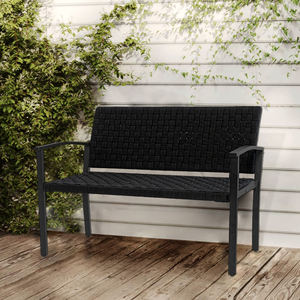 Chelsea TACASA Banco de ratán de lujo para exteriores Cómodo y duradero con diseño moderno para Patio Parques Hoteles Villas Escuelas - Product Image 1