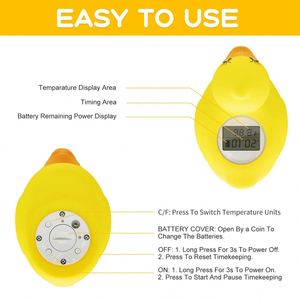 Termómetro Digital de Baño para Bebés, Juguete Flotante de Pato Amarillo de Silicona Impermeable de Fábrica - Product Image 3