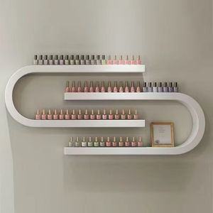Exhibidor de Esmalte de Uñas Metálico en Forma de U para Montar en la Pared, para Salón de Belleza, Tienda de Manicura, Estante de Almacenamiento - Product Image 3
