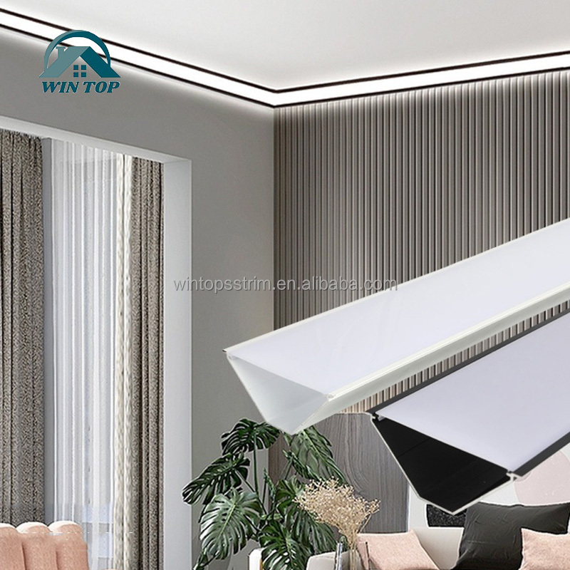 Win Top Aluminum Slot LED Wall Lamp Black White Profile Ceiling Light Triangle Aluminium Corner Light Profiles