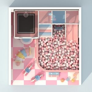 Piscinas de Bolas de Nuevo Diseño y Buena Calidad, Tema Macaron, Juegos Modulares para Interiores, Conjuntos de Equipos para Niños - Product Image 2