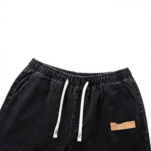 Jeans noirs décontractés pour hommes AAFII IMPEX, coupe droite, taille élastique, 100 % coton, écologiques - Product Image 2