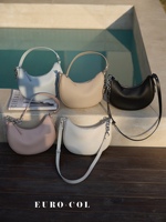 Sac Hobo en Cuir Véritable « Quiet Luxury Crescent » – Sac à Main Femme Sans Marque pour le Quotidien – Étiquette Privée Royaume-Uni France