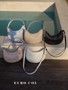 Sac Hobo en Cuir Véritable « Quiet Luxury Crescent » – Sac à Main Femme Sans Marque pour le Quotidien – Étiquette Privée Royaume-Uni <span class=keywords><strong>France</strong></span> - Product Image 6