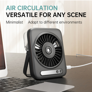 4000mAh Rechargeable Desktop Spray Fan Portable Air Cooling <b>Misting</b> Fan with 5 Speeds for Home Office Outdoor Picnic USB Powered - Product Image 5
