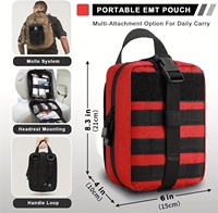 Trousse de premiers secours d'urgence tout-en-un avec garrot et ciseaux dans une pochette MOLLE pour le camping en plein air, la voiture et la maison
