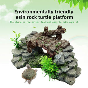 Aquarium-Kletterfelsen aus Kunstharz, Schildkröten-Unterschlupf, Sonneninsel, Aquarium-Dekoration - Product Image 3