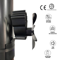 Ventilateur de poêle à granulés portable pour foyer intérieur, avec cheminée, alimentation véhicule, 4 pales, Ecofan, pour usage domestique