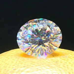 Brilliant cut & ice crushed cut oval shape loose moissanite gemstone fake diamond for fashion jewelry
