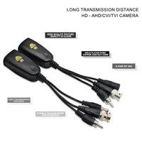 Balun vidéo 3-en-1 AHD/CVI/TVI/CVBS 5MP BNC RJ45 en plastique ABS pour accessoires de surveillance CCTV, portée 300 mètres
