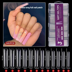 Vente en gros, offre spéciale : 504/240 <span class=keywords><strong>faux</strong></span> <span class=keywords><strong>ongles</strong></span> transparents en acrylique naturel, extension d'<span class=keywords><strong>ongles</strong></span> longs XXL personnalisables <span class=keywords><strong>pour</strong></span> votre marque - Product Image 5