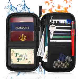 Organizador de Archivos Portátil de Viaje de Alta Calidad, Personalizado, Resistente al Fuego y al Agua, para Tarjetas, Pasaportes, Dinero en Efectivo, con Cierre de Cremallera - Product Image 1