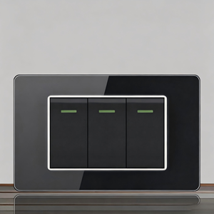 Interruptor de Pared Táctil Moderno de 2 Botones, Color Negro, IP20, 10A, 230V, con Puerto USB-C, Habilitado para Wi-Fi, para Aplicaciones - Product Image 3