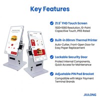 Kiosco de Pago Automático Todo en Uno de 21.5 Pulgadas con Pantalla Táctil, Escáner de Código QR, Impresora de Recibos, SDK, Multi-OS, POS, Montaje en Pared